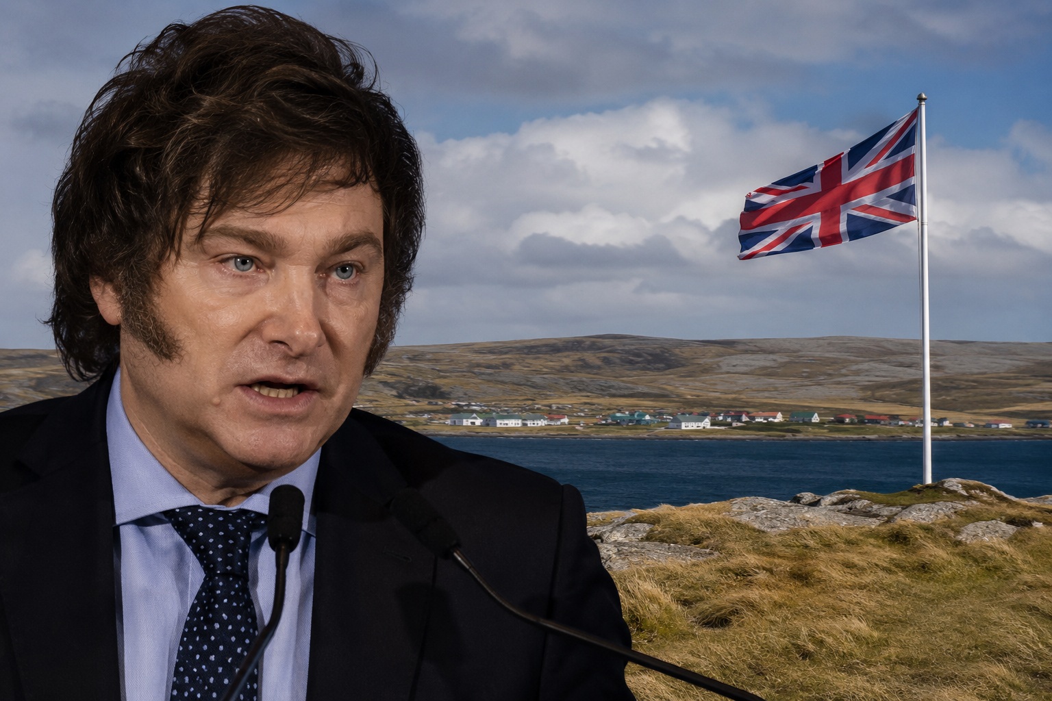 Milei habló de Malvinas después de la bandera de la Scaloneta